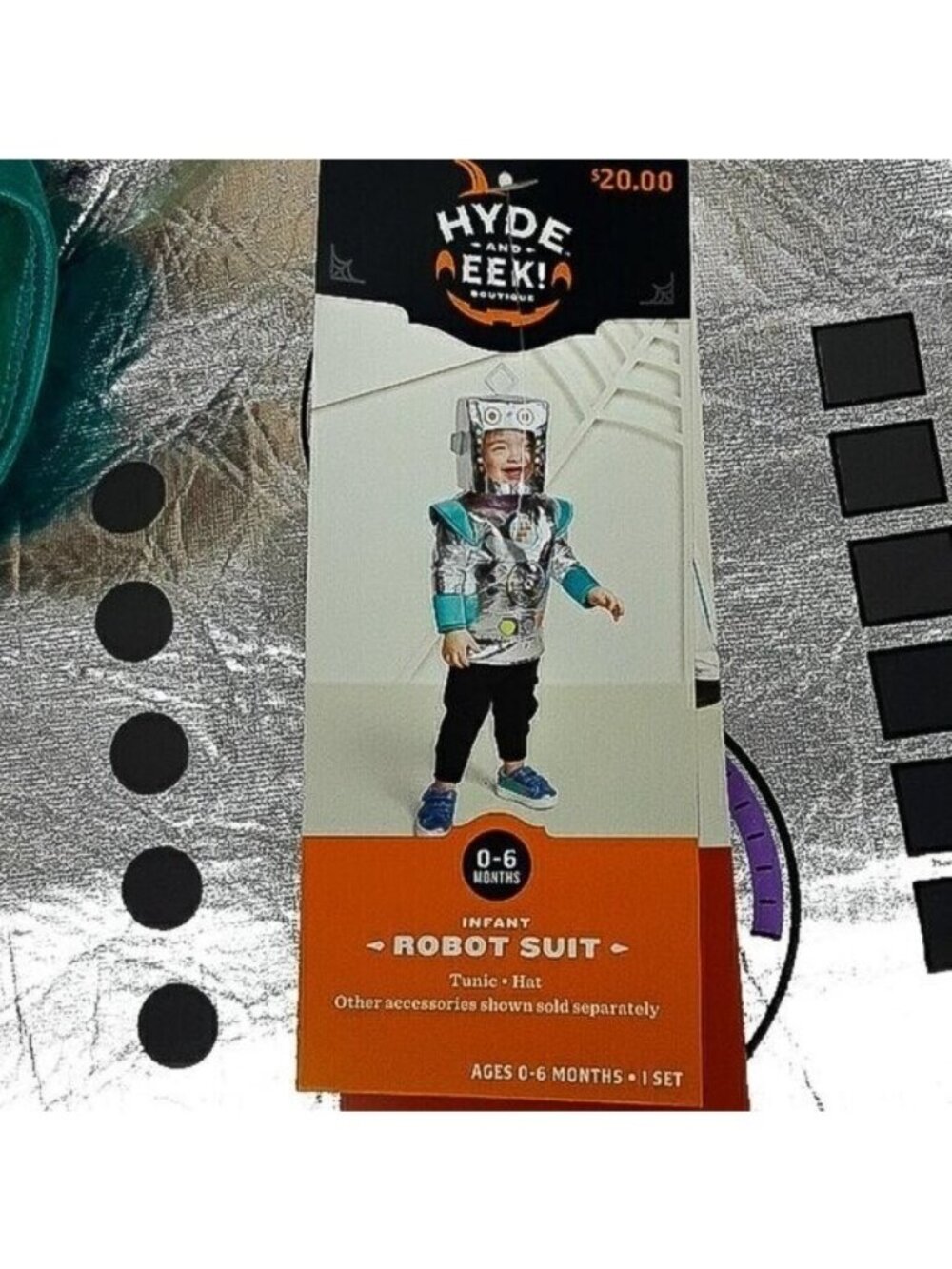 Target Hyde & Eek Infant Robot Suit Costume 0-6 Months Halloween Tunic Hat